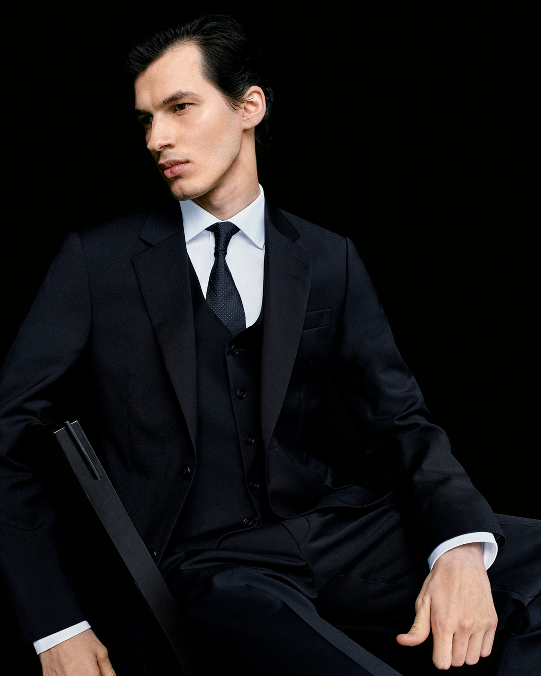 Man in black suit